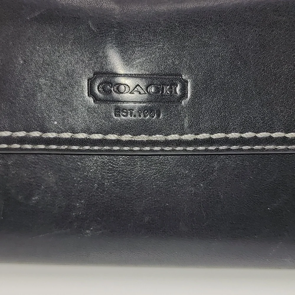 Elegant Coach Black/lavender Leather‎ Women's Bag